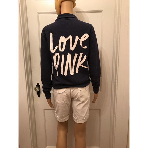 Victoria's Secret PINK Half Zip Sweatshirt Sz XS - Picture 4 of 5